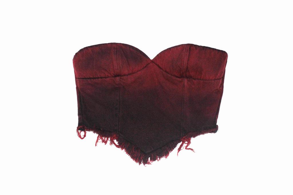 WINE DENIM CORSET
